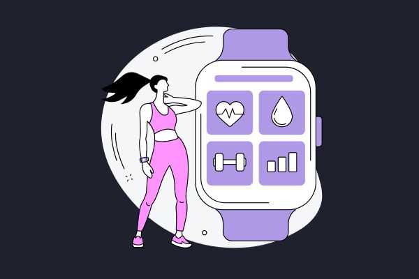 a fitness tracker app on a watch