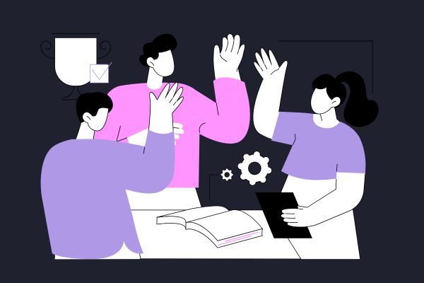 A team debating is SEO still worth it and finding success, with hive fives and a cup