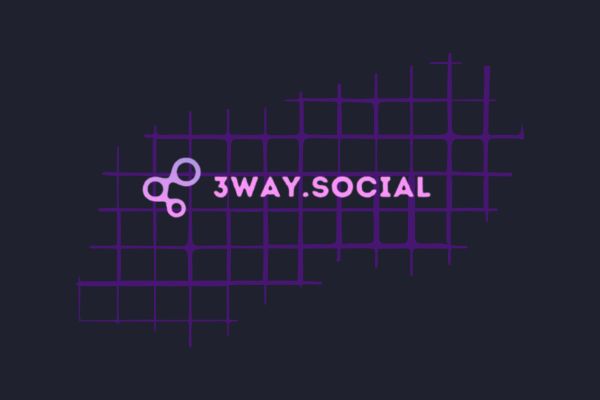 3way.social logo on dark background