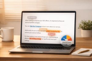 Anchor Text Placement for Backlink Quality