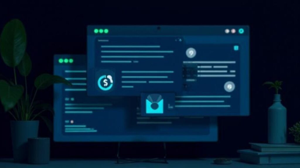 A dark background with two web pages showing generative engine optimization 2026